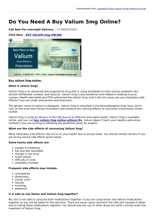 Do You Need A Buy Valium 5mg Online?