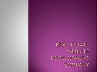 All You Need To Know About Real Estate Website Development Company