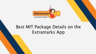 Best MIT Package Details on the Extramarks App