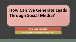 How Can We Generate Leads Through Social Media?