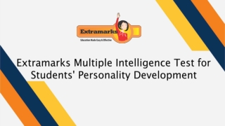 Extramarks Multiple Intelligence Test for Students' Personality Development