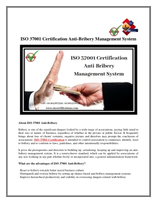 ISO 37001 Certification Anti-Bribery Management System
