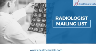 Radiologist mailing list In USA.