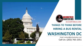 Things to Think Before Hiring a Bus Rental Washington DC