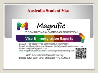Australia Student Visa Consultancy in Hyderabad.