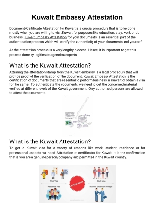 Kuwait Embassy Attestation