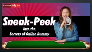 Sneak-Peek into the Secrets of Online Rummy
