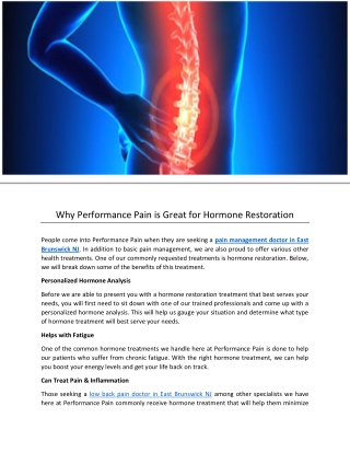 Why Performance Pain is Great for Hormone Restoration