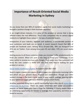 Importance of Result-Oriented Social Media Marketing in Sydney-converted