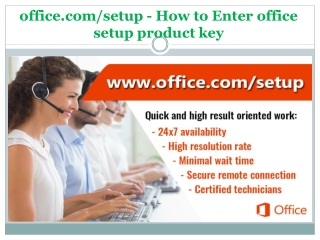 office.com/setup - How to Enter office setup product key