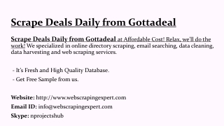 Scrape Deals Daily from Gottadeal