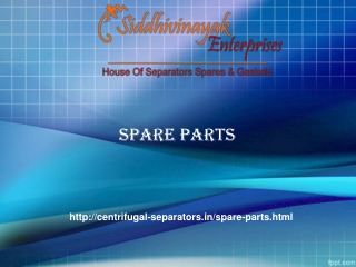 Spare Parts & Service Kits For Separators In Pune