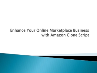 Enhance your online marketplace business with amazon clone script