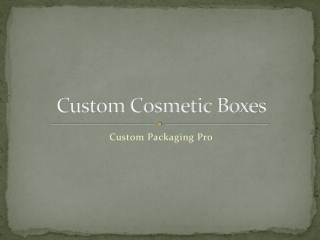 Custom Cosmetic Boxes