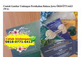 Contoh Gambar Undangan Pernikahan Bahasa Jawa Ö818•Ö771•6413[wa]