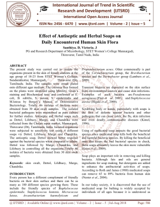 Effect of Antiseptic and Herbal Soaps on Daily Encountered Human Skin Flora