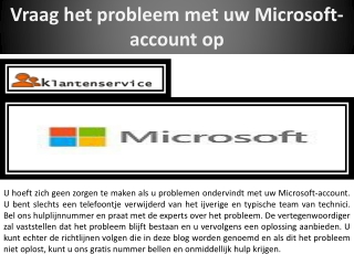 Vraag het probleem met uw Microsoft-account op