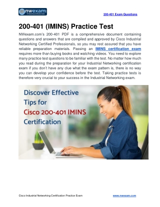 Give Wings to Your Career with Cisco 200-401_(IMINS) Certification