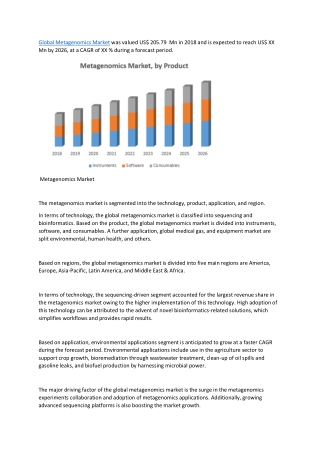 Global Metagenomics Market