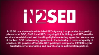 Best SEO Reseller Services - In2SEO