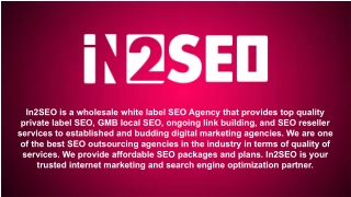 Best SEO Reseller Services - In2SEO