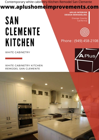 Contemporary white cabinetry Kitchen Remodel San Clemente