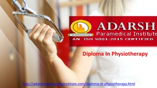 Diploma In Physiotherapy course in pune