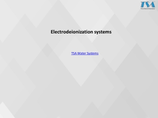 Electrodeionization systems