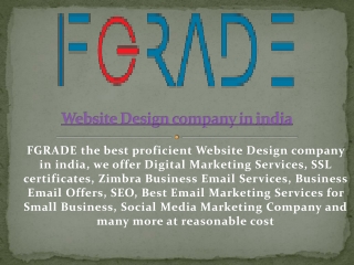 Website Design company in india