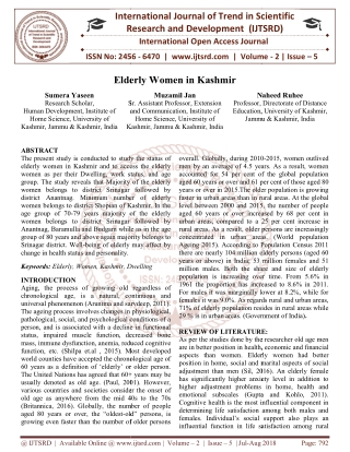 Elderly Women in Kashmir