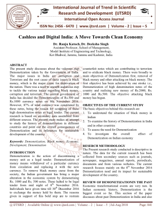 Cashless and Digital India A Move Towards Clean Economy