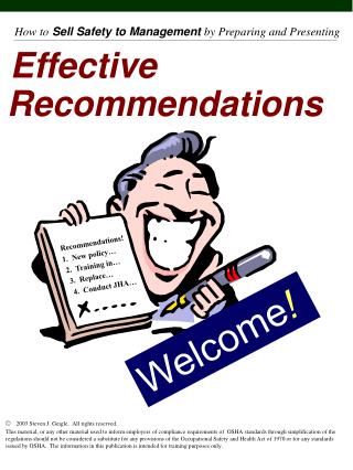 Effective Recommendations