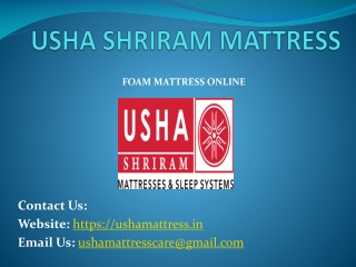 Memory Foam Mattress - Usha Shriram