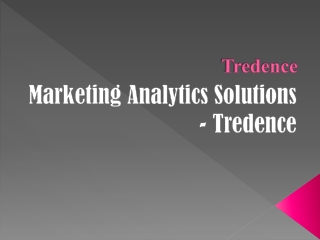 Marketing Analytics Services - Tredence