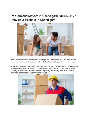 Packers and Movers in Chandigarh| 9855528177 |Movers & Packers in Chandigarh