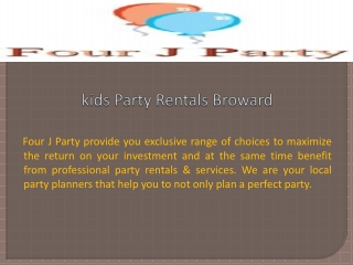 kids party rentals broward