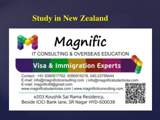 New Zealand Best Student Visa Consultancy in Hyderabad.