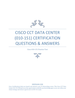 Cisco CCT Data Center (010-151) Certification Questions & Answers