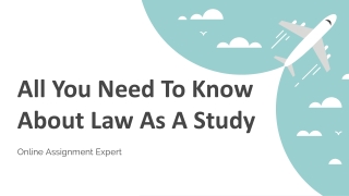 All You Need To Know About Law As A Study