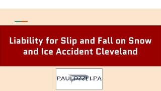 Liability for Slip and Fall on Snow and Ice Accident Cleveland