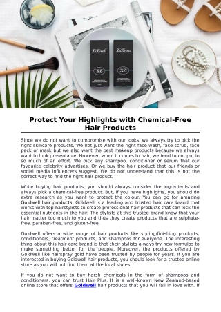 Protect Your Highlights with Chemical-Free Hair Products