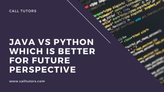 Java vs python which one is the best