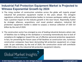 Industrial Fall Protection Equipment Market Demand Analysis and Growth Forecast from 2019 to 2024