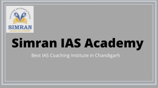 Best IAS Coaching Institute in Chandigarh