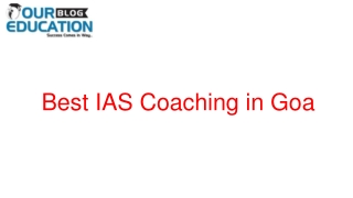 Best IAS Coaching in Goa