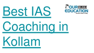 Best IAS Coaching in Kollam