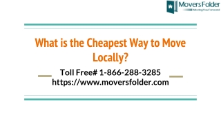 Moving Local? Find the Cheapest Way to Move Locally!