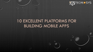 10 excellent platforms for building mobile app
