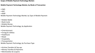 Global mobile payment technology market