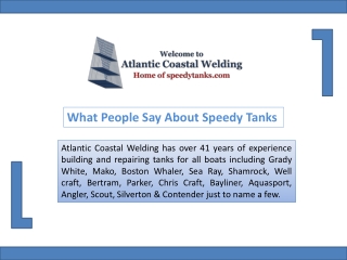 Buy Angler Gas Tanks Manufactured by Speedy Tanks